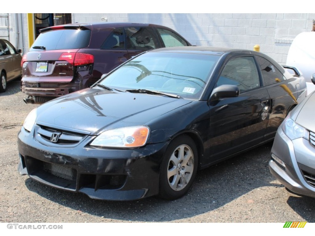 2001 Civic LX Coupe - Nighthawk Black Pearl / Black photo #1