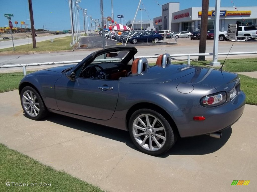 2007 MX-5 Miata Grand Touring Roadster - Galaxy Gray Mica / Tan photo #2