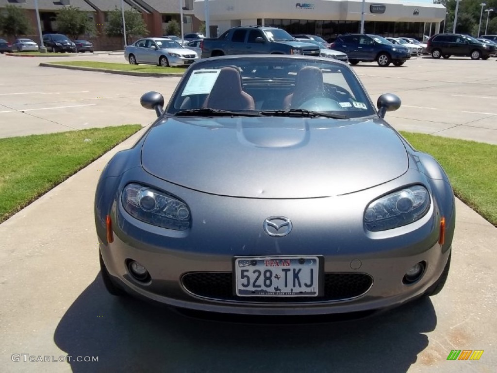 2007 MX-5 Miata Grand Touring Roadster - Galaxy Gray Mica / Tan photo #3