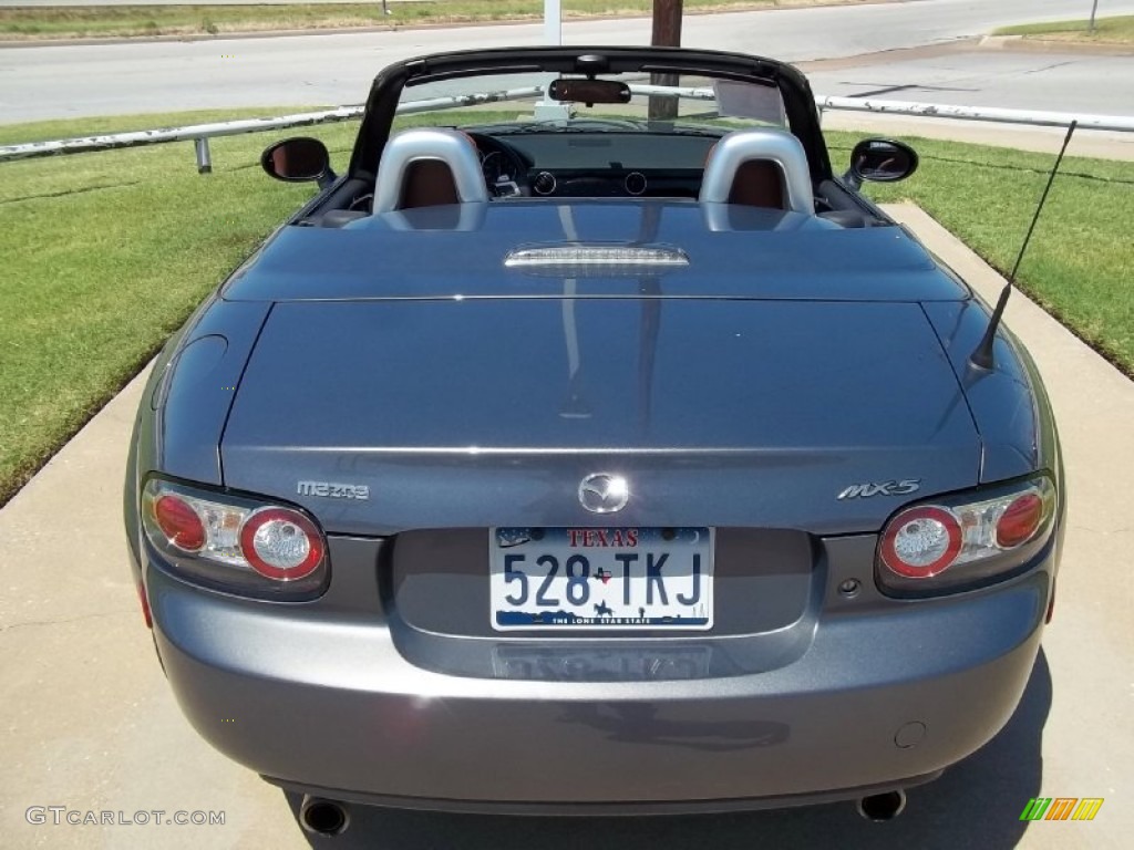 2007 MX-5 Miata Grand Touring Roadster - Galaxy Gray Mica / Tan photo #4