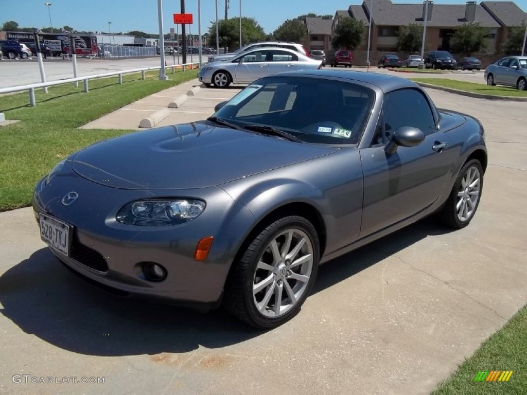 2007 MX-5 Miata Grand Touring Roadster - Galaxy Gray Mica / Tan photo #7