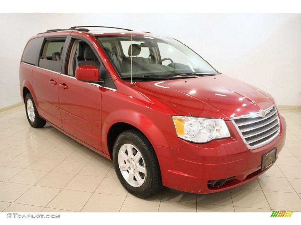 2008 Town & Country Touring - Inferno Red Crystal Pearlcoat / Medium Slate Gray/Light Shale photo #1