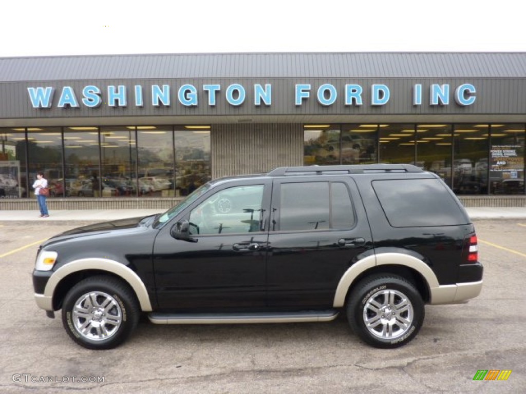 2010 Explorer Eddie Bauer 4x4 - Black / Black/Camel photo #1
