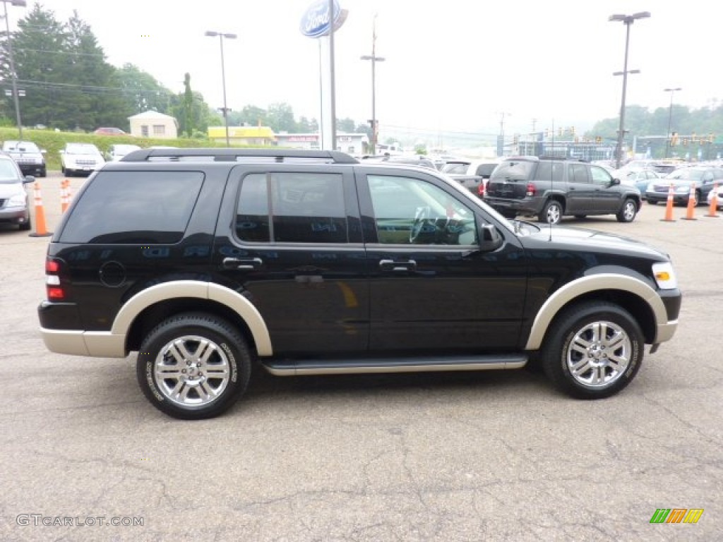 2010 Explorer Eddie Bauer 4x4 - Black / Black/Camel photo #5