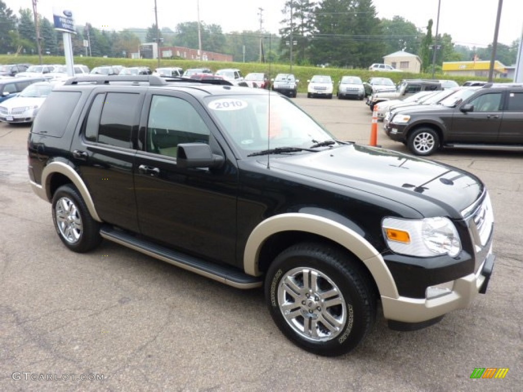 2010 Explorer Eddie Bauer 4x4 - Black / Black/Camel photo #6