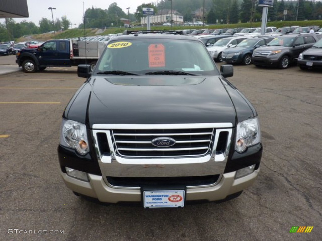 2010 Explorer Eddie Bauer 4x4 - Black / Black/Camel photo #7
