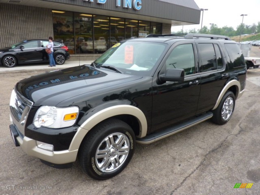 2010 Explorer Eddie Bauer 4x4 - Black / Black/Camel photo #8