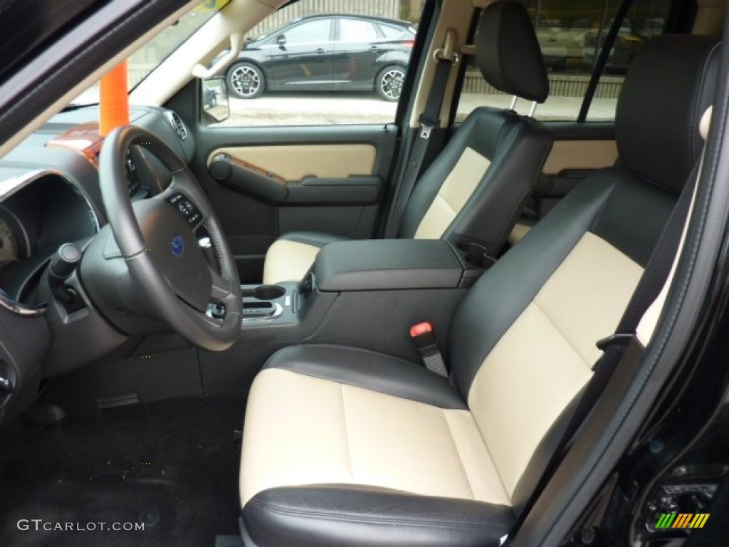 2010 Explorer Eddie Bauer 4x4 - Black / Black/Camel photo #10