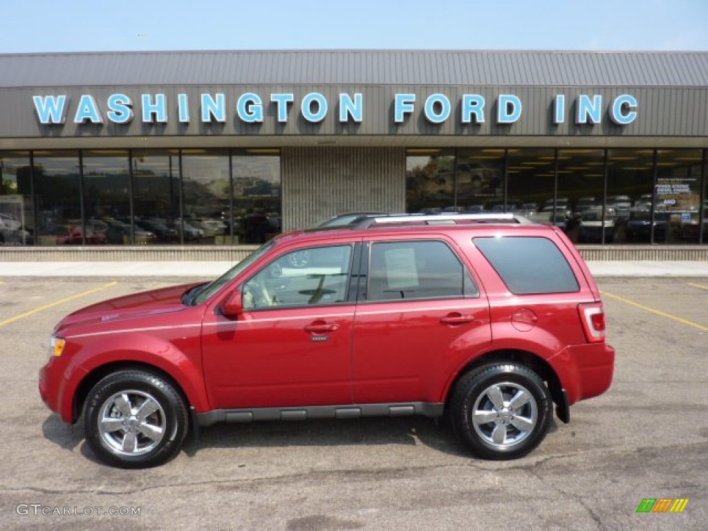 2010 Escape Limited 4WD - Sangria Red Metallic / Camel photo #1