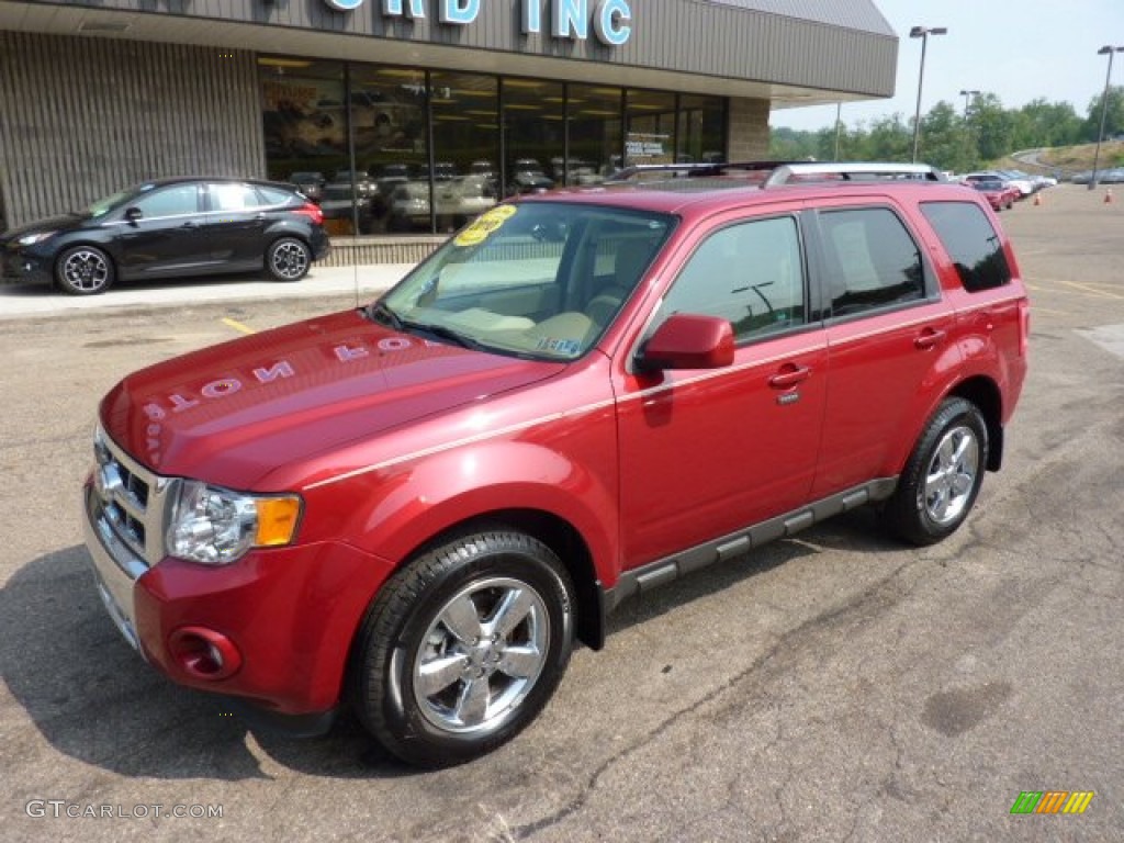 2010 Escape Limited 4WD - Sangria Red Metallic / Camel photo #8