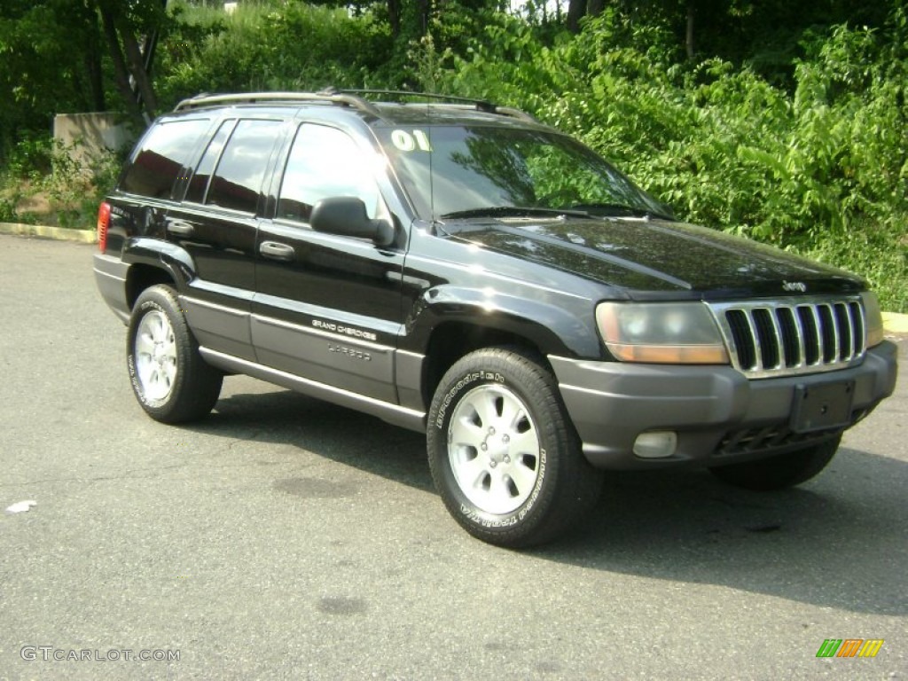 2001 Grand Cherokee Laredo 4x4 - Black / Agate photo #3