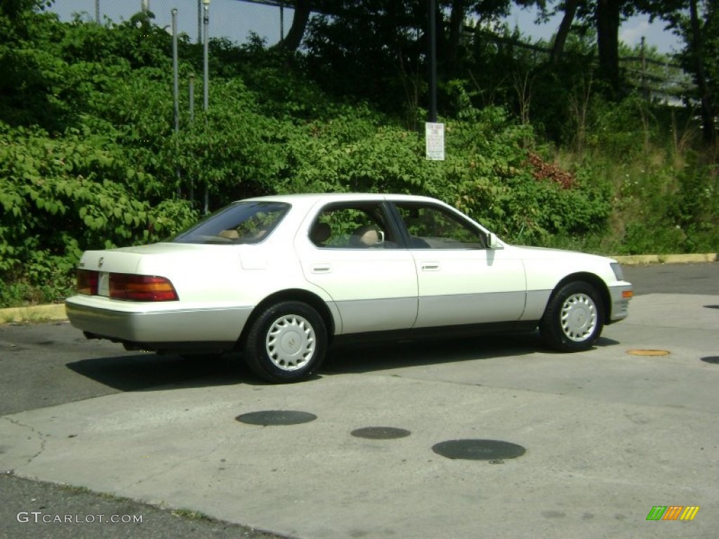 1991 LS 400 - Diamond White Pearl Metallic / Ivory photo #6