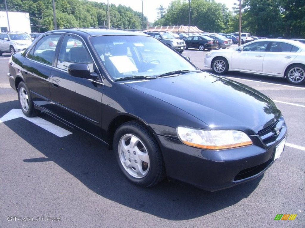 1999 Accord EX Sedan - Flamenco Black Pearl / Gray photo #1