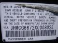 1999 Flamenco Black Pearl Honda Accord EX Sedan  photo #26