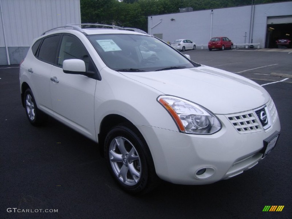 2010 Rogue SL AWD - Phantom White / Black photo #1