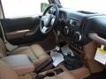 2011 Jeep Wrangler Black/Dark Saddle Interior Dashboard Photo
