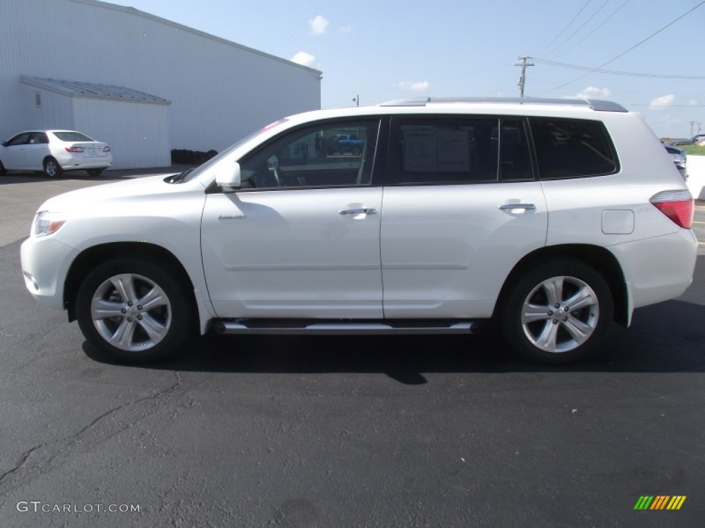2009 Highlander Limited 4WD - Blizzard White Pearl / Ash photo #4