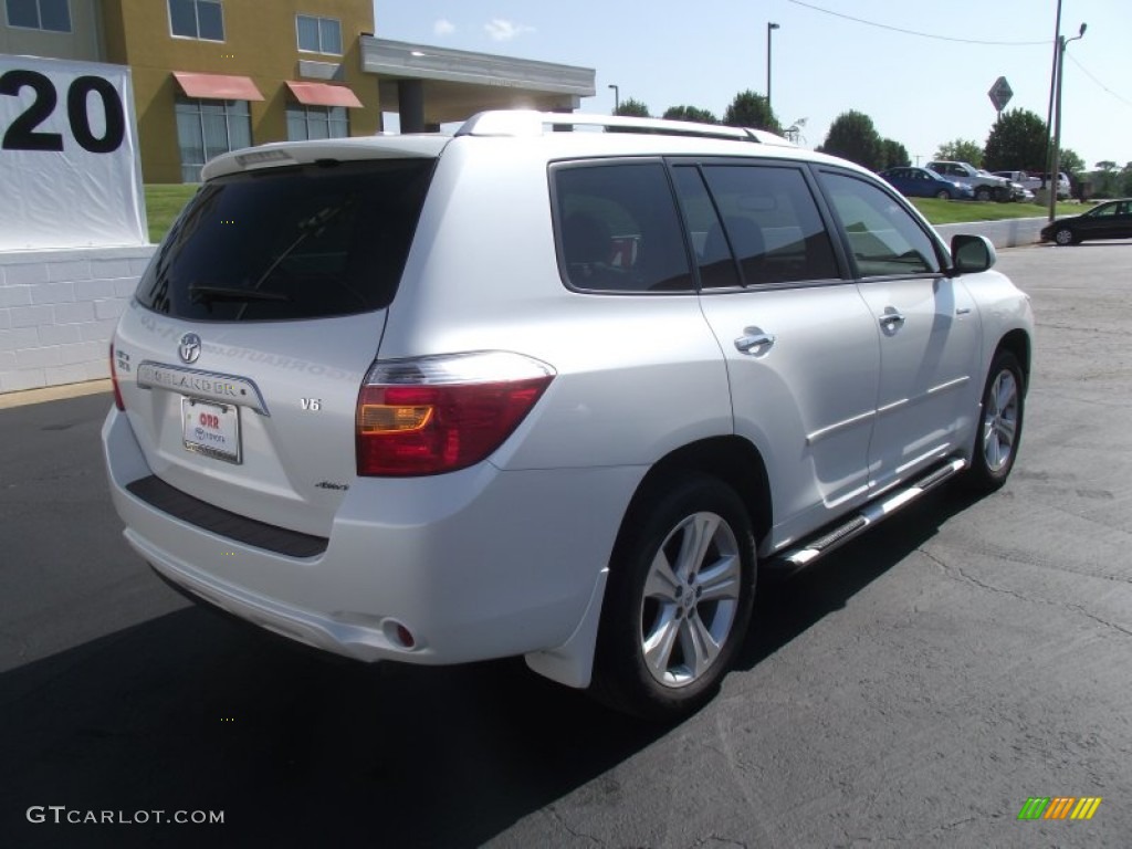 2009 Highlander Limited 4WD - Blizzard White Pearl / Ash photo #7