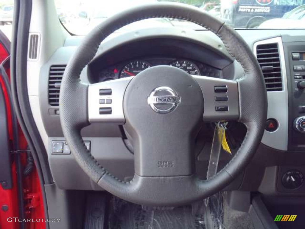 2011 Nissan Frontier SV V6 King Cab 4x4 Graphite Steering Wheel Photo #51944456
