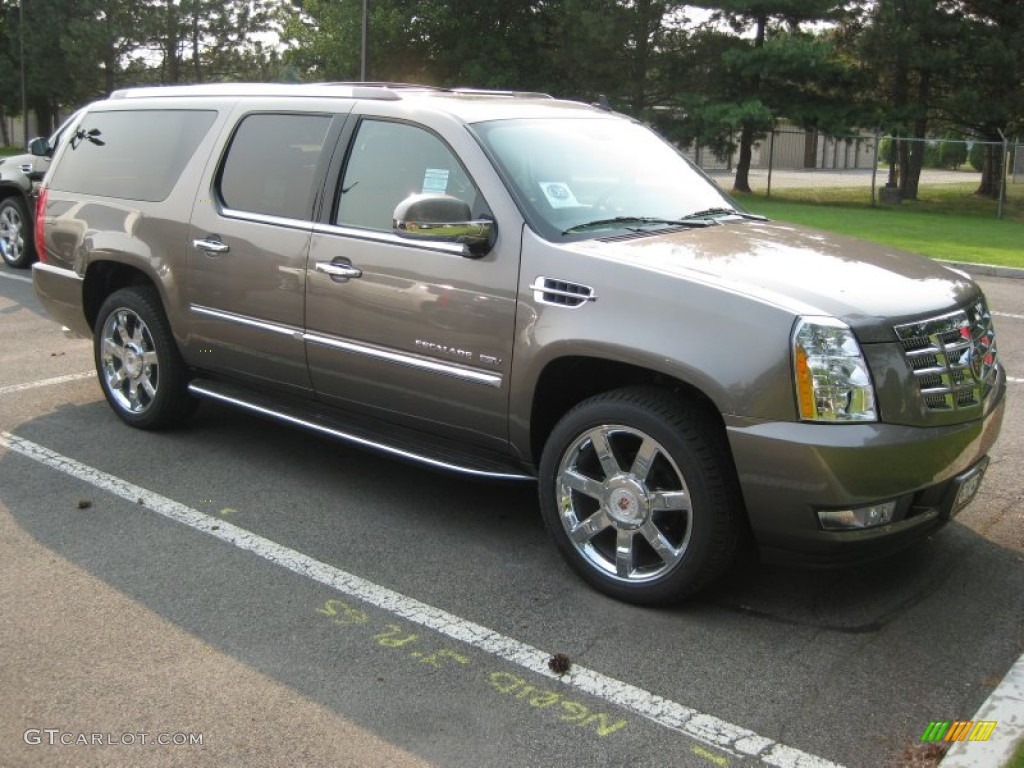 Mocha Steel Metallic 2011 Cadillac Escalade ESV Luxury AWD Exterior Photo #51944912