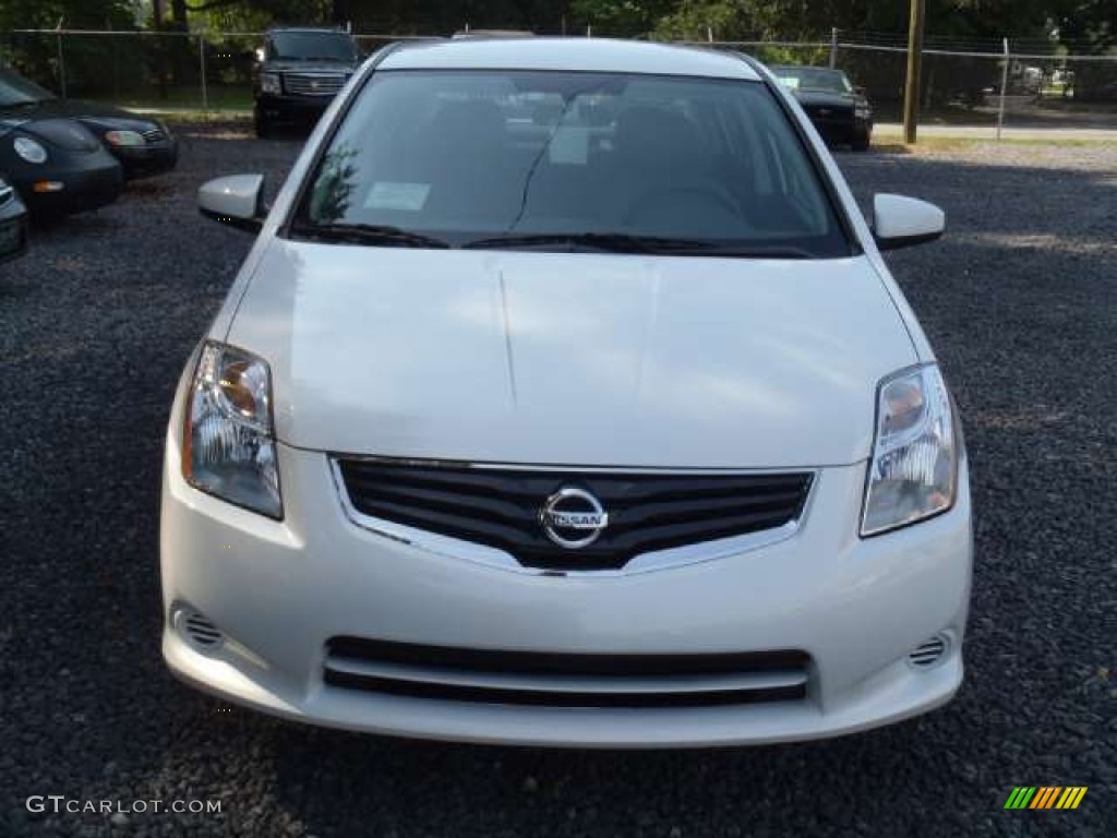 2012 Sentra 2.0 S - Aspen White / Beige photo #5