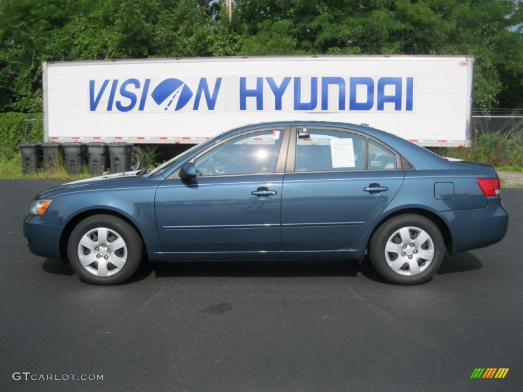 2008 Sonata GLS - Aquamarine Blue / Beige photo #9