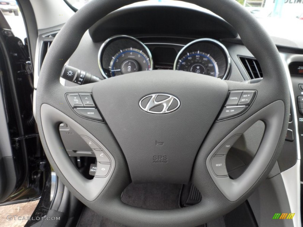 2012 Hyundai Sonata GLS Gray Steering Wheel Photo #51948905