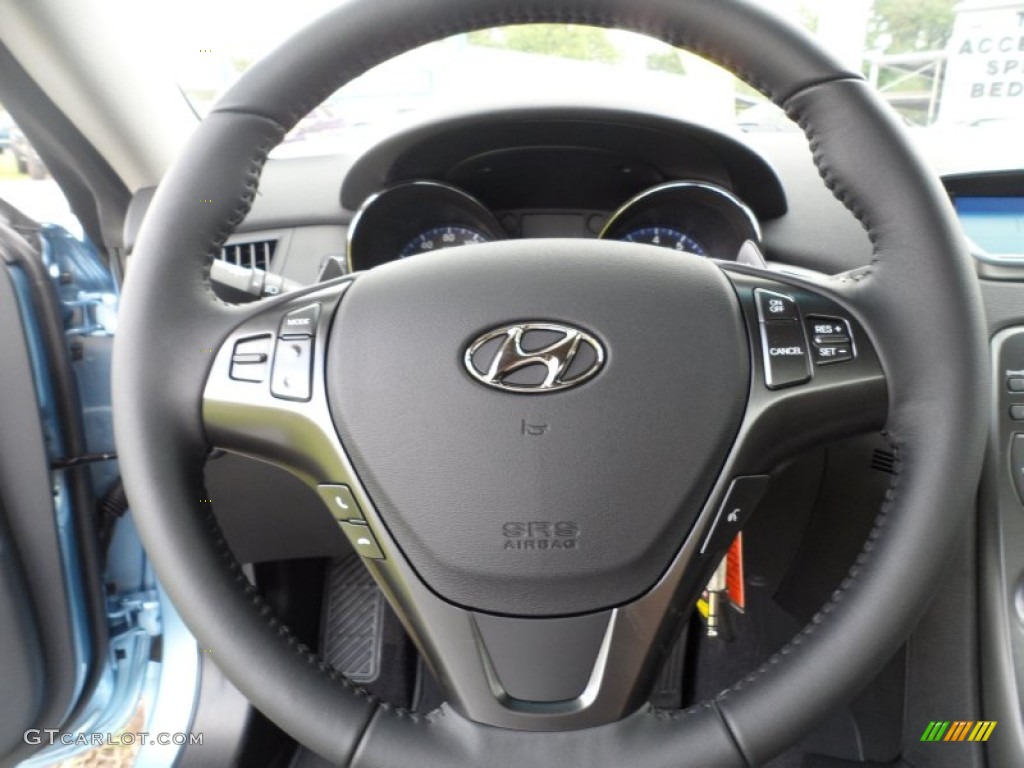 2012 Hyundai Genesis Coupe 2.0T Black Cloth Steering Wheel Photo #51950612