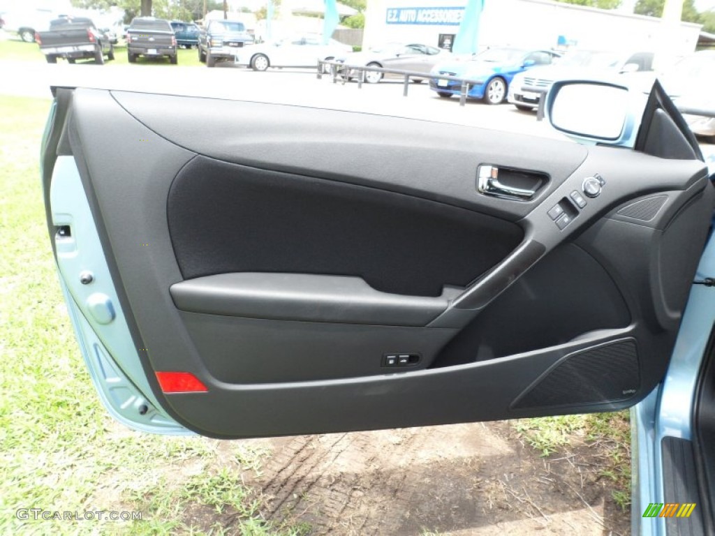 2012 Hyundai Genesis Coupe 2.0T Premium Black Cloth Door Panel Photo #51950999
