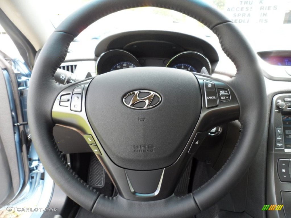 2012 Hyundai Genesis Coupe 2.0T Premium Black Cloth Steering Wheel Photo #51951203
