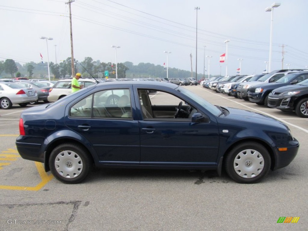 2002 Jetta GLS 1.8T Sedan - Indigo Blue / Beige photo #8