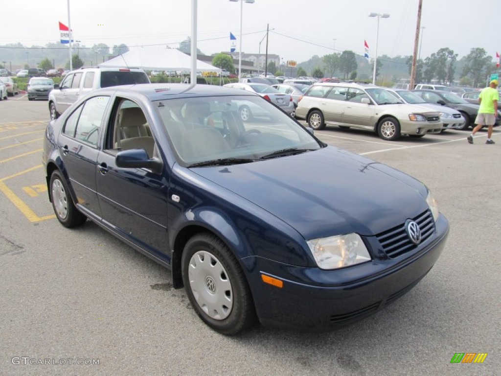 2002 Jetta GLS 1.8T Sedan - Indigo Blue / Beige photo #9