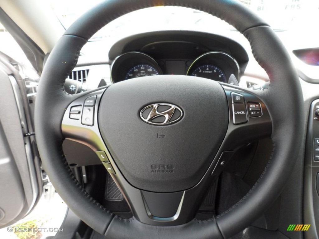 2012 Hyundai Genesis Coupe 2.0T Premium Black Cloth Steering Wheel Photo #51951782