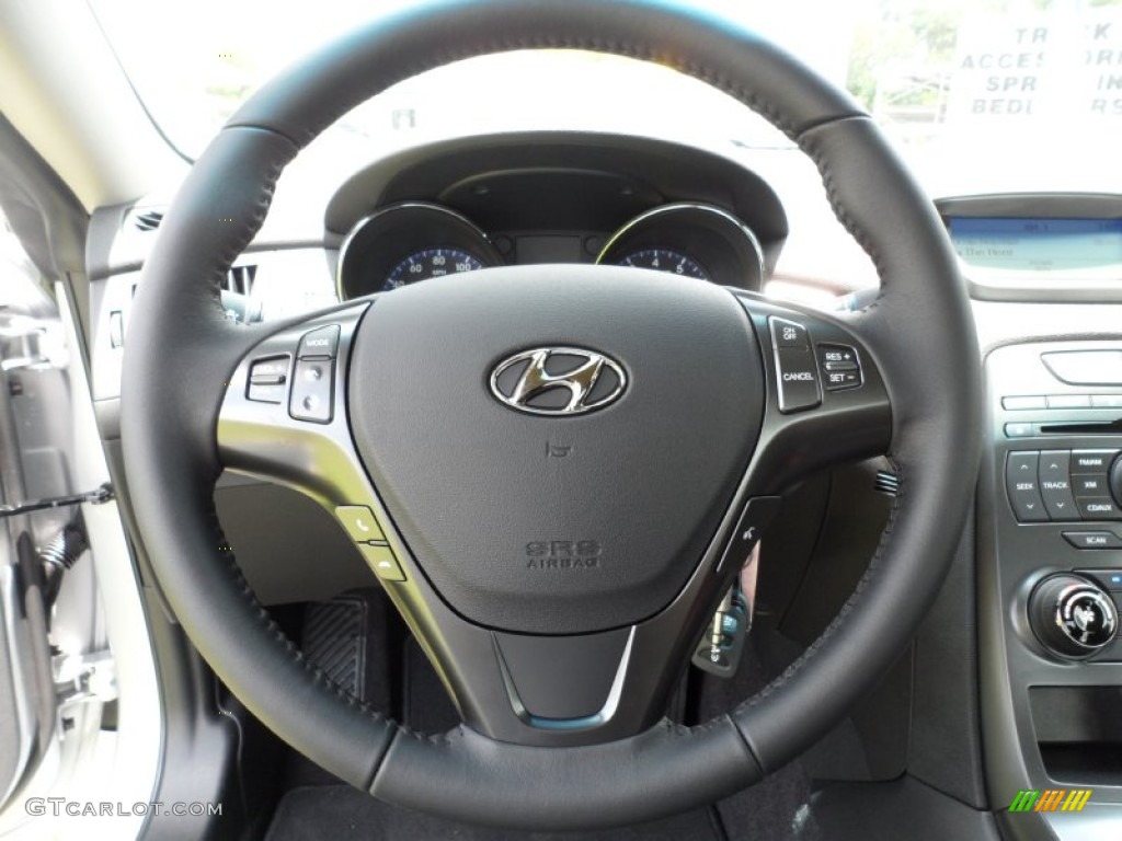 2012 Hyundai Genesis Coupe 2.0T Black Cloth Steering Wheel Photo #51952241