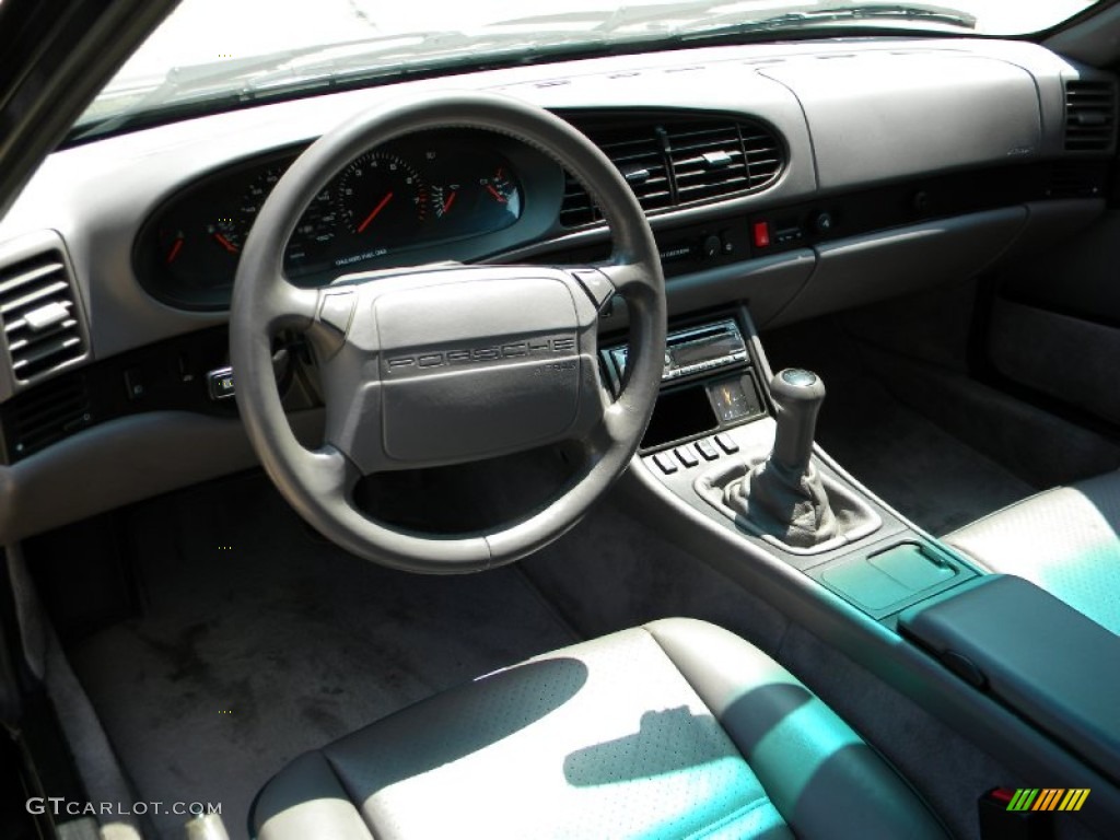 Classic Grey Interior 1993 Porsche 968 Coupe Photo #51952670