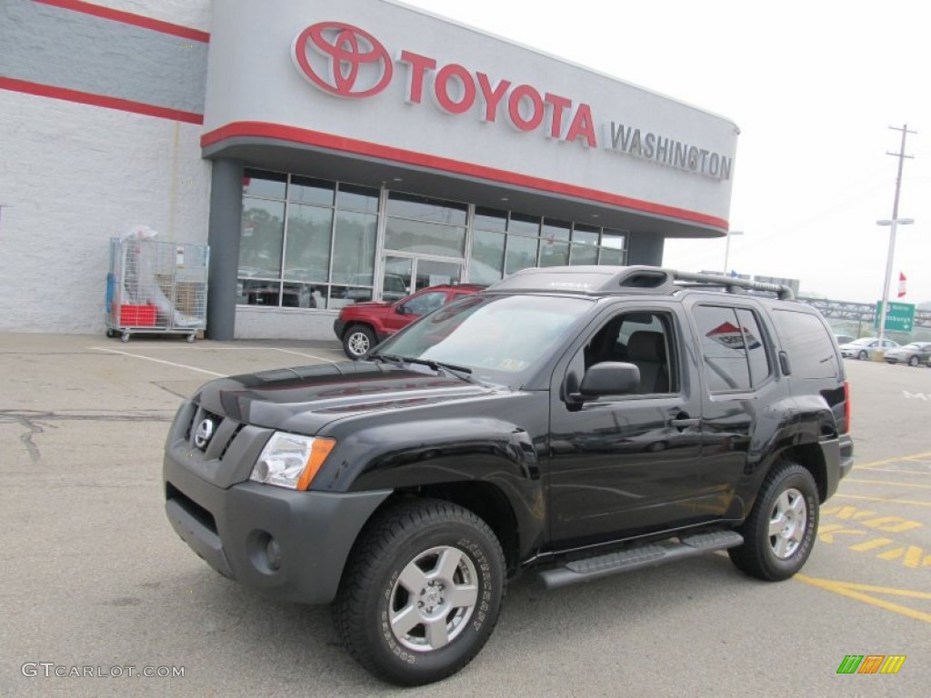 2008 Xterra S 4x4 - Super Black / Steel/Graphite photo #1