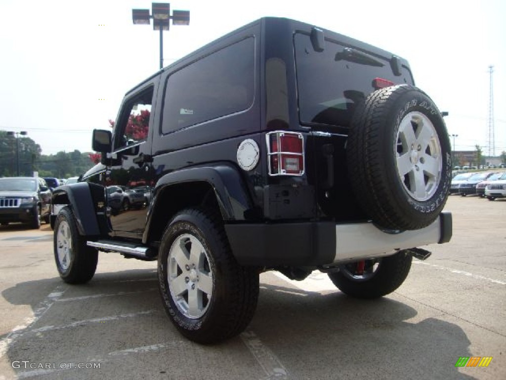2011 Wrangler Sahara 4x4 - Black / Black/Dark Saddle photo #5
