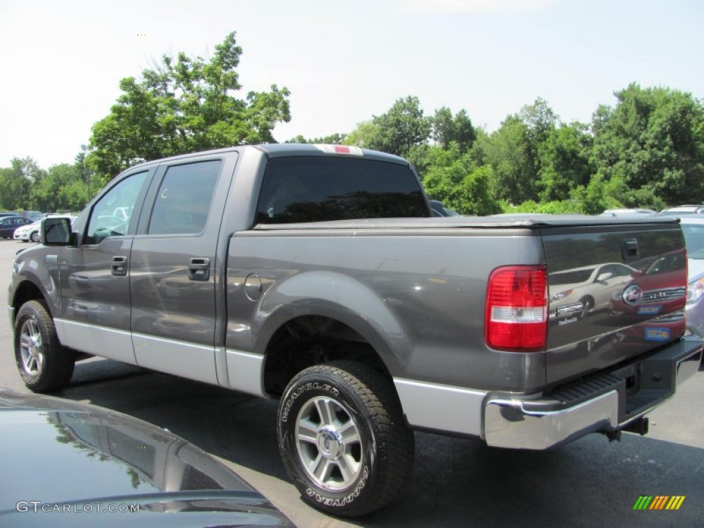 2005 F150 XLT SuperCrew 4x4 - Dark Shadow Grey Metallic / Medium Flint/Dark Flint Grey photo #2