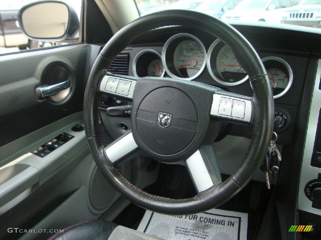 2006 Dodge Charger SRT-8 Dark Slate Gray/Light Slate Gray Steering Wheel Photo #51957665