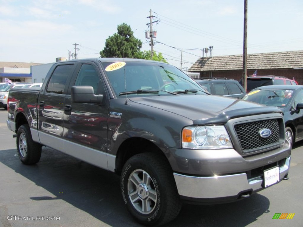 2005 F150 XLT SuperCrew 4x4 - Dark Shadow Grey Metallic / Medium Flint/Dark Flint Grey photo #19