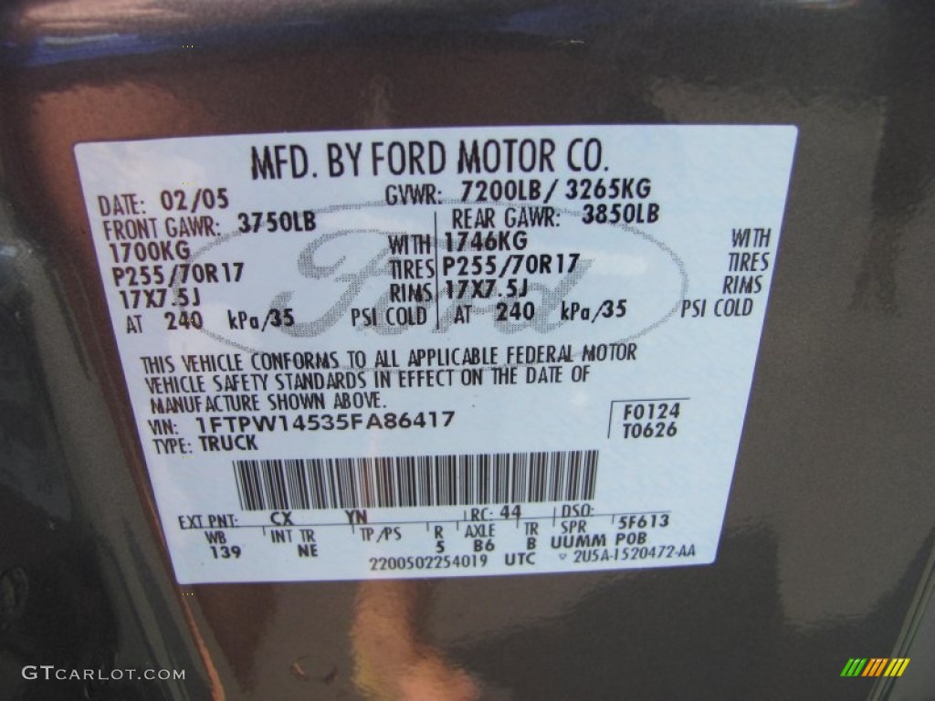 2005 F150 XLT SuperCrew 4x4 - Dark Shadow Grey Metallic / Medium Flint/Dark Flint Grey photo #20