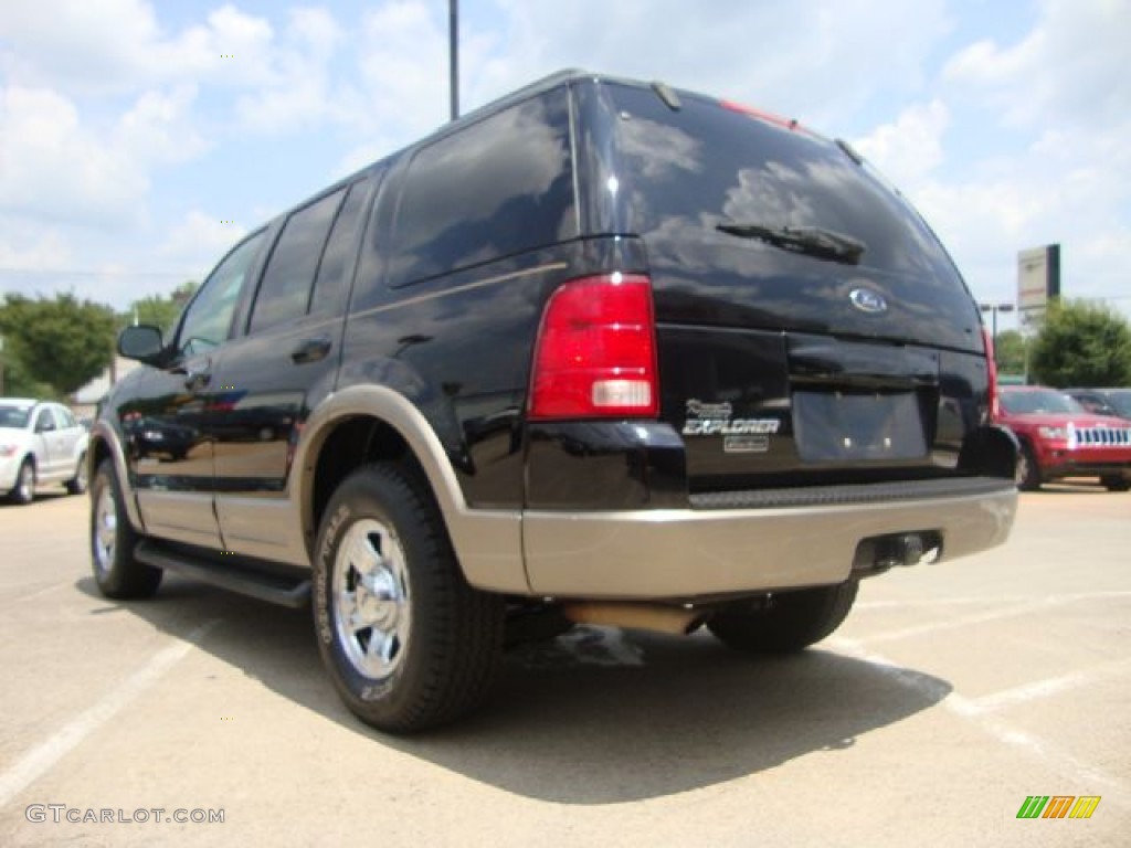 2002 Explorer Eddie Bauer 4x4 - Black Clearcoat / Medium Parchment photo #5