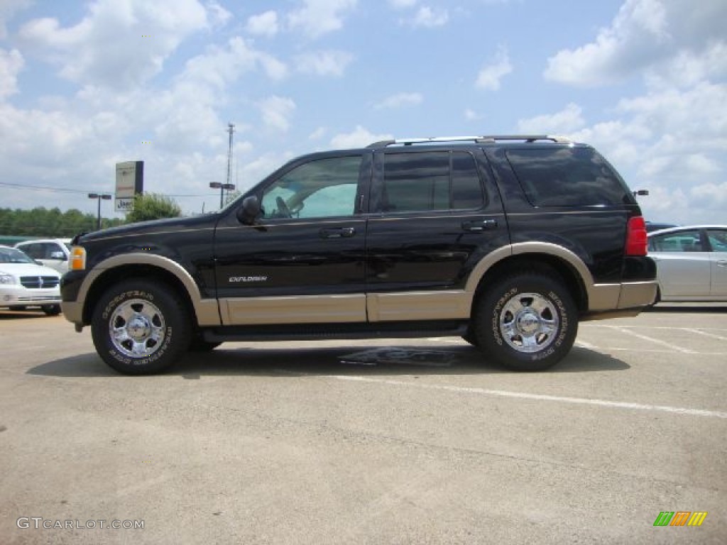 2002 Explorer Eddie Bauer 4x4 - Black Clearcoat / Medium Parchment photo #6