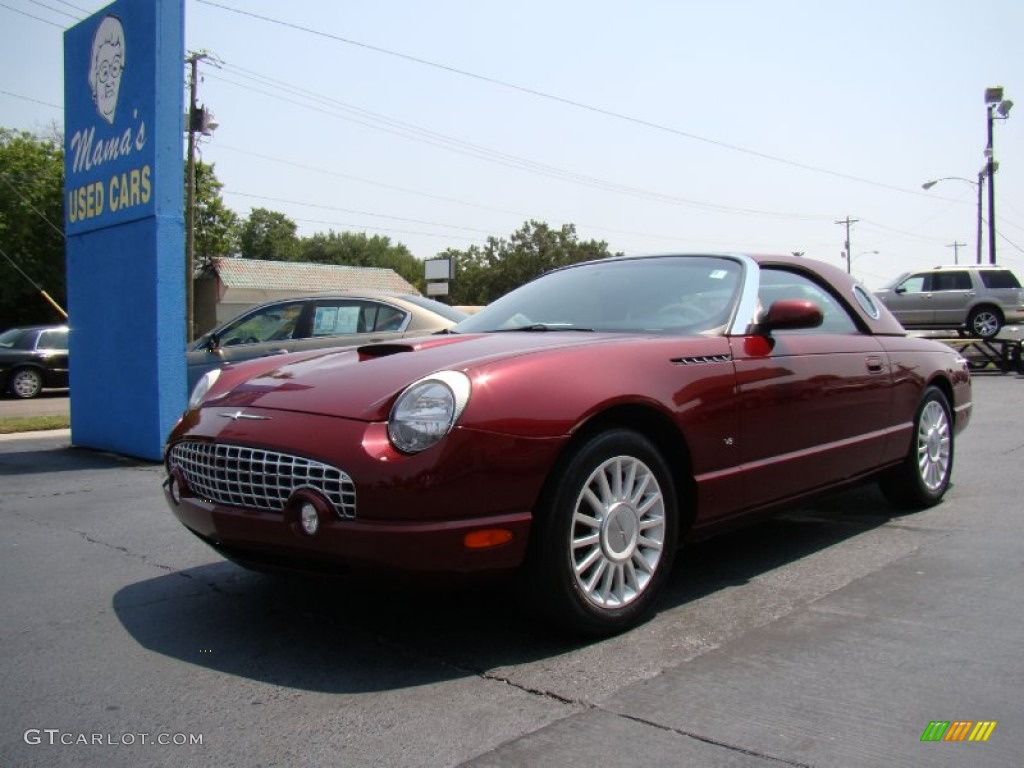 Merlot Metallic 2004 Ford Thunderbird Deluxe Roadster Exterior Photo #51960416