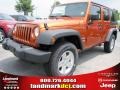 2011 Mango Tango Pearl Jeep Wrangler Unlimited Sport 4x4  photo #1