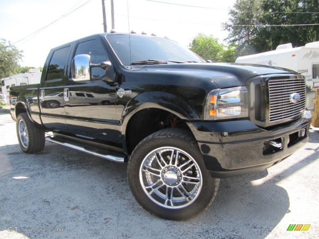 Black 2006 Ford F250 Super Duty Harley Davidson Crew Cab 4x4 Exterior Photo #51963128