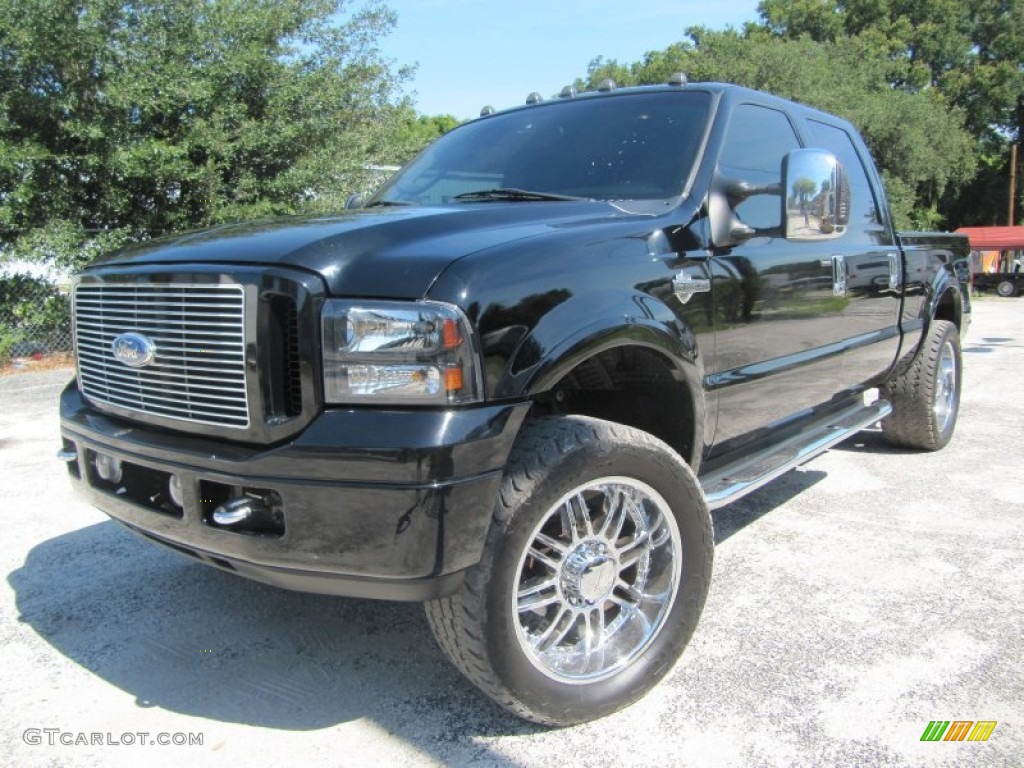 2006 F250 Super Duty Harley Davidson Crew Cab 4x4 - Black / Black photo #6