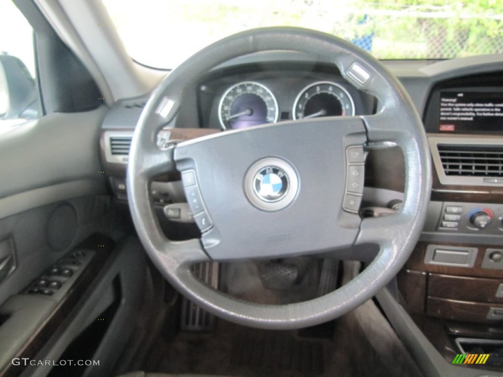2003 7 Series 745i Sedan - Black Sapphire Metallic / Basalt Grey/Flannel Grey photo #31
