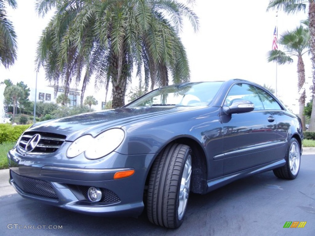 Steel Grey Metallic 2009 Mercedes-Benz CLK 550 Coupe Exterior Photo #51964940