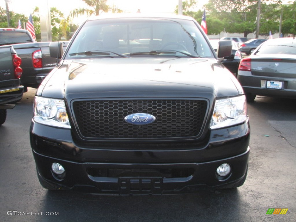 2006 F150 STX SuperCab - Black / Medium/Dark Flint photo #3